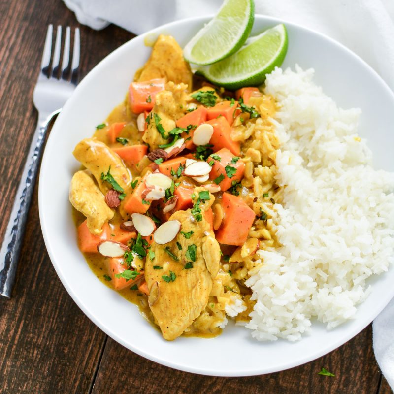 Almond Chicken and Sweet Potato Curry