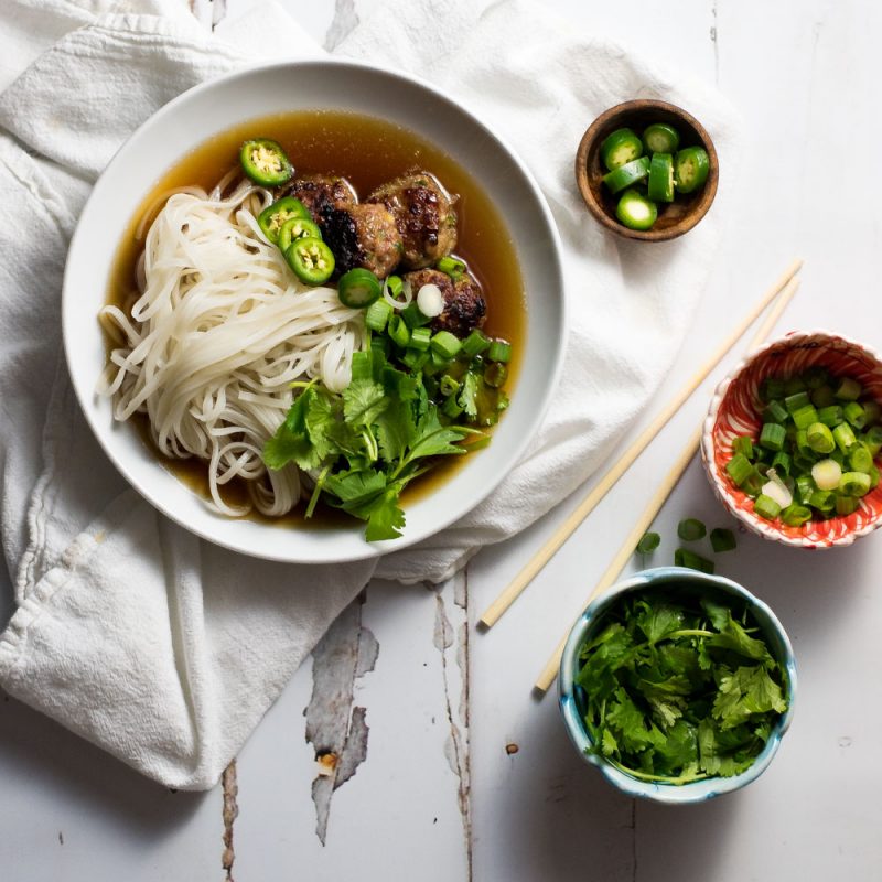 Vietnamese Meatball Pho Noodle Soup (Pho Bo) - Cooking and BeerCooking ...